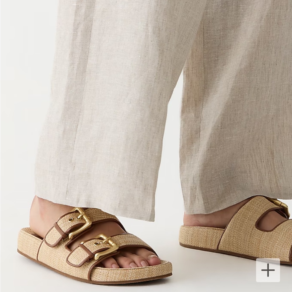 NIB J. Crew Raffia Sandals